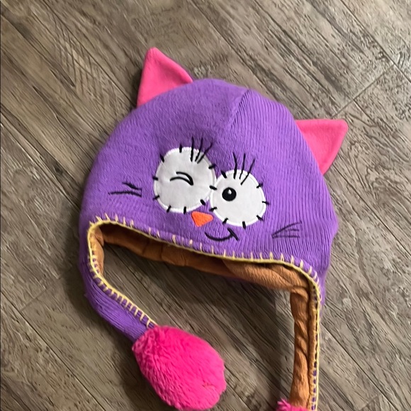 Purple Cat Ear Kids Hat flipeez - Picture 1 of 4
